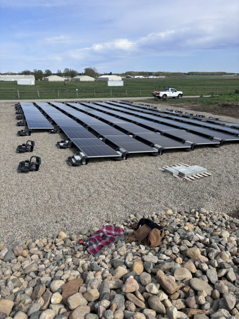 CABBI Plant Biology Greenhouse Solar Array
