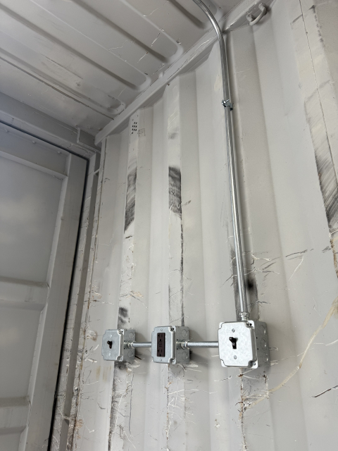 Light Switch and Outlet for the Lights on the Inside of the Shipping Container