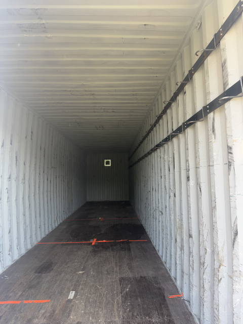 Shipping Container with Ventilation Systems and Electrical Work