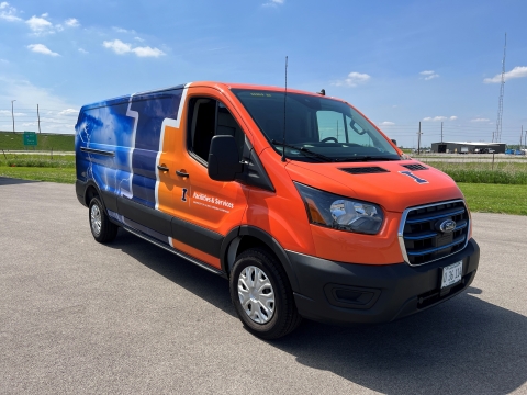E-transit picture with the Illinois branding (Front view)