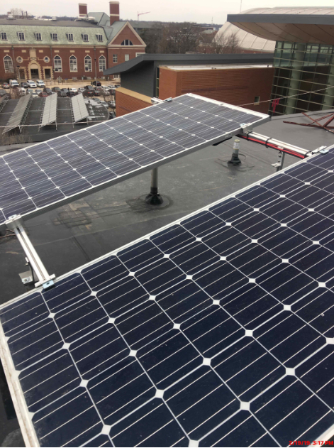 two rooftop solar panels