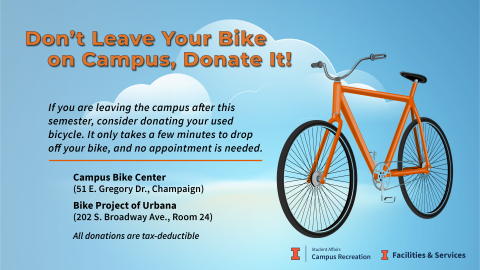 image with information on donating bicycles that are not in use anymore