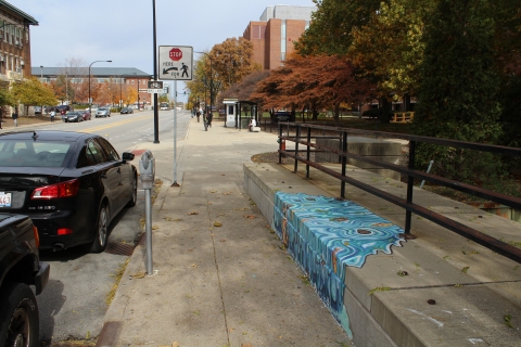 This picture shows that the mural is located in between goodwin street and Loomis