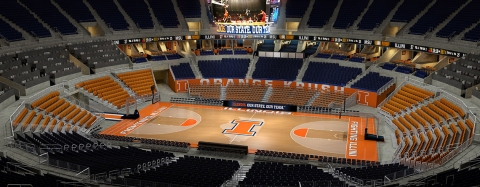 Picture of State Farm Center basketball court