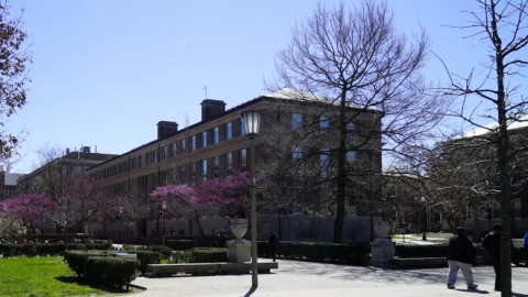 View of the Chem Annex from the quad.