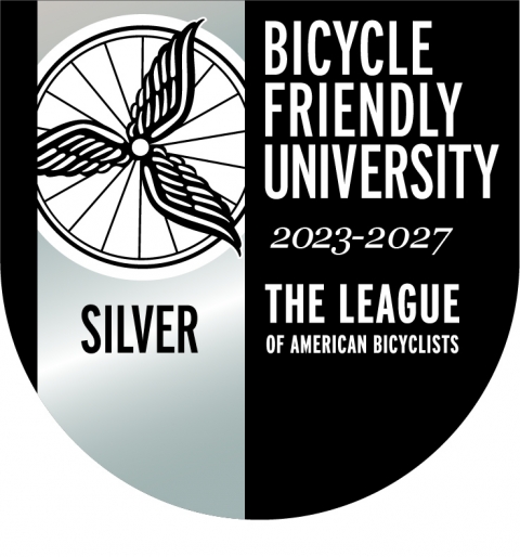 Bicycle Friendly University Bronze status shield for 2023-27
