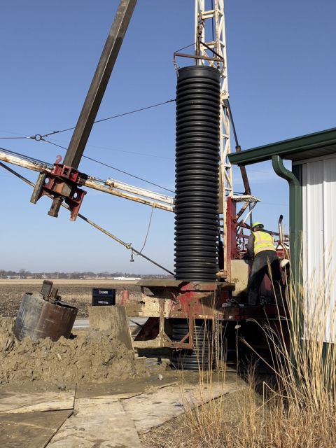 Geothermal Exchange at Greenhouses at UIUC Energy Farm Image